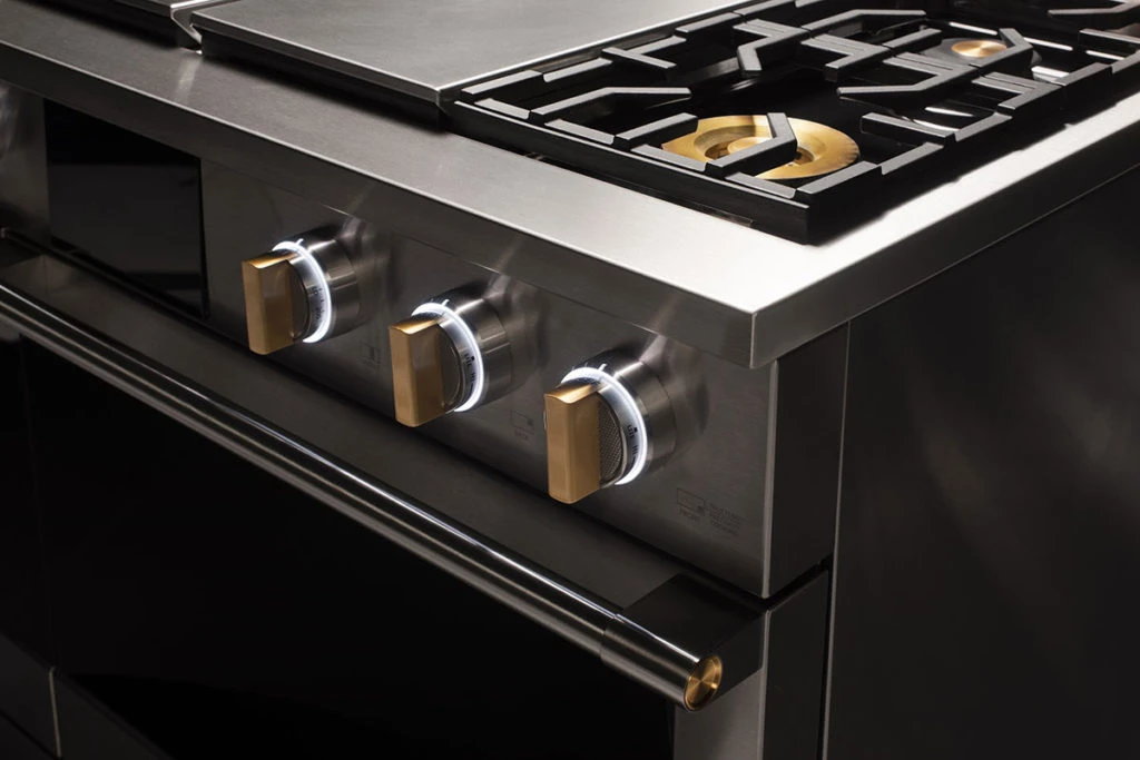 Monogram solid brass accents