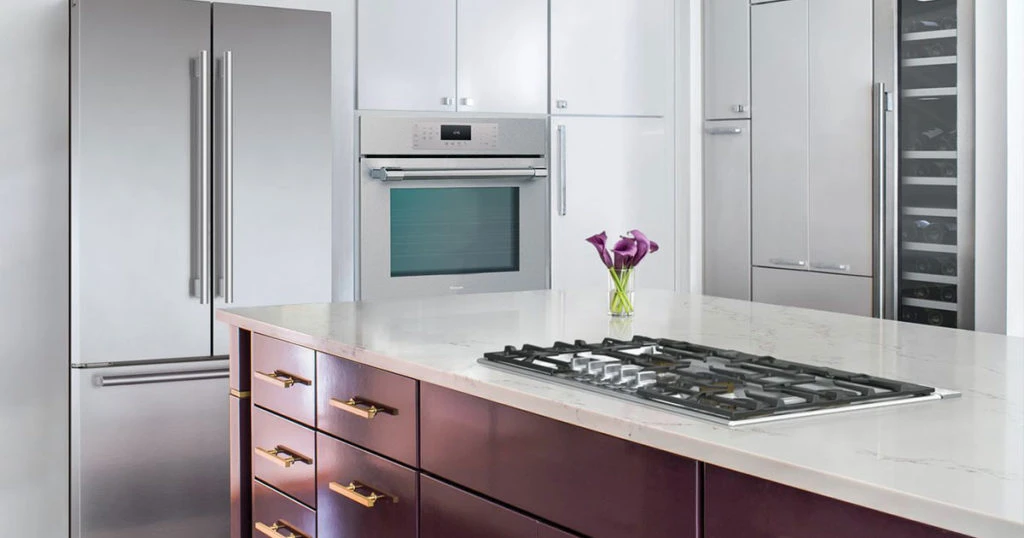 Kitchen with Thermador 30" wall oven