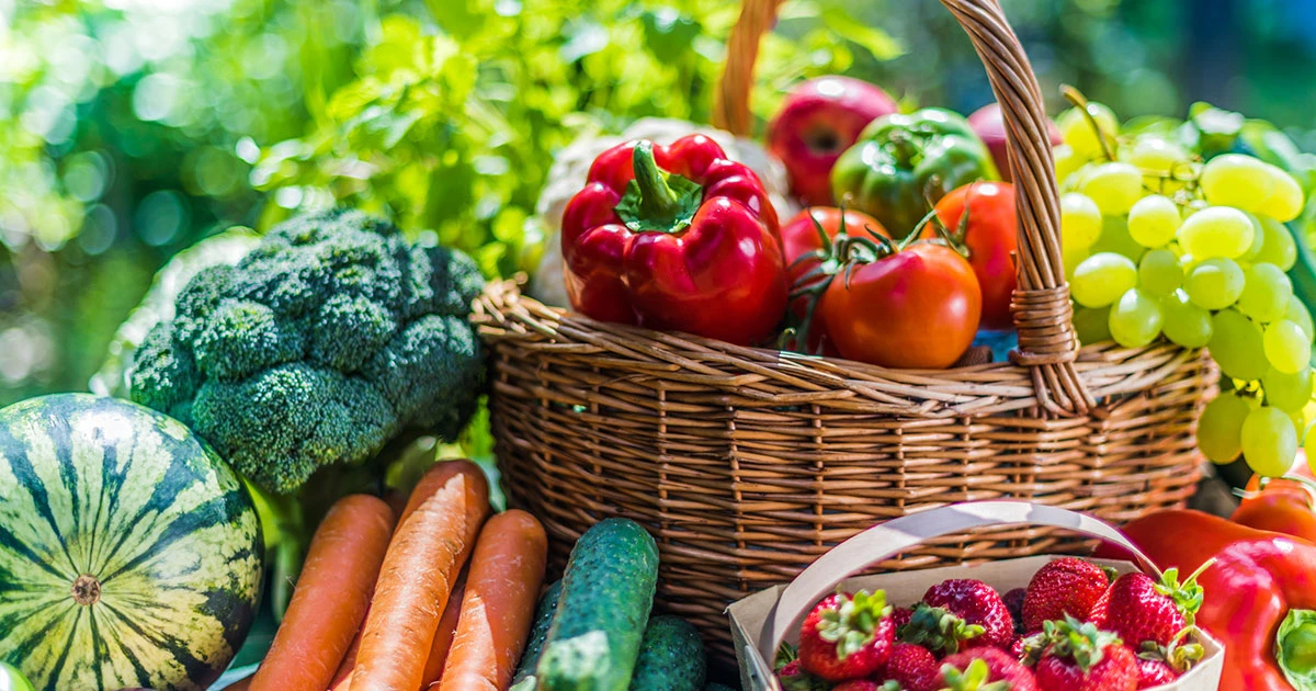 Fresh fruits and vegetables